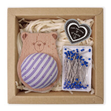 Needle Pin Cushion with 100 Quilting Pins and 38mm
