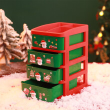 Red Storage Bags Water Resistant Plastic 8.66x7.09x5.31in Storage Boxes, Durable Traditional Christmas-Themed Keepsake Storage