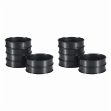 12 cercles à crumpets, moule rond en acier inoxydable doublement roulé de 10 cm pour gâteaux, tartelettes, biscuits, œufs et hamburgers.