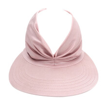 Visera de verano para mujer AWZXDE, elástica, ajustable, de color liso, transpirable, con diadema para correr y practicar deportes (rosa).