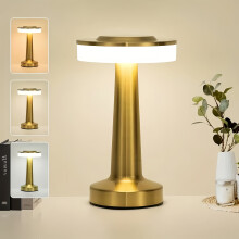 Lámpara de mesa LED portátil con sensor táctil, 3 niveles de brillo, recargable (48 horas), luz nocturna para habitación infantil, lámpara de