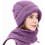 Sciarpa con cappuccio da donna in maglia, 2 in 1, calda e avvolgente 1