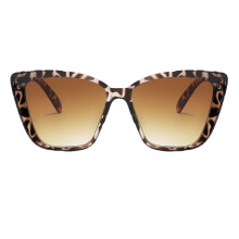 Lunettes de soleil carrées pour femme, design félin chic, 1 paire