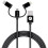Champion USB-A to Lightning, USB-C and Micro-USB 1.5m Black 1
