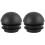 2 Pcs 25mm Dia Plastic Round Tube Inserts End Blanking Caps Black 1