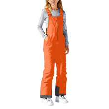 Boys Girls Unisex Classic Ski & Snow Bib Overall Winter Snowsuit Water-Resistant Windproof Outdoor Rain Bib(Orange,S)