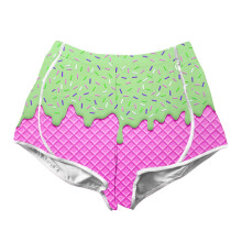Sommershorts til småbørn med 3D-print og elastisk talje, komfortable og afslappede shorts til hverdagsbrug, ferie, stilfuldt for 5-6 år