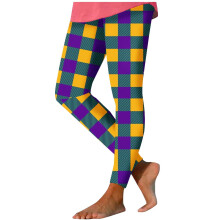 Leggings pour femmes pour Mardi Gras avec imprimé Fleur de Lys,