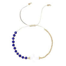 Bracciale da donna con crocifisso boemo e perline, gioiello fatto a mano