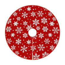 Jupe de sapin de Noël à motif flocons de neige, style champêtre 1