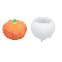 Halloween-Totenkopf-Kürbis-Silikonform, 6 Stück