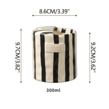 Keramik-Kaffeetasse im europäischen Stil, 300 ml, doppelwandig, schwarz