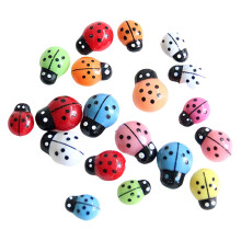 Ladybug glass beads mix colors loose spacer beads 100 pcs