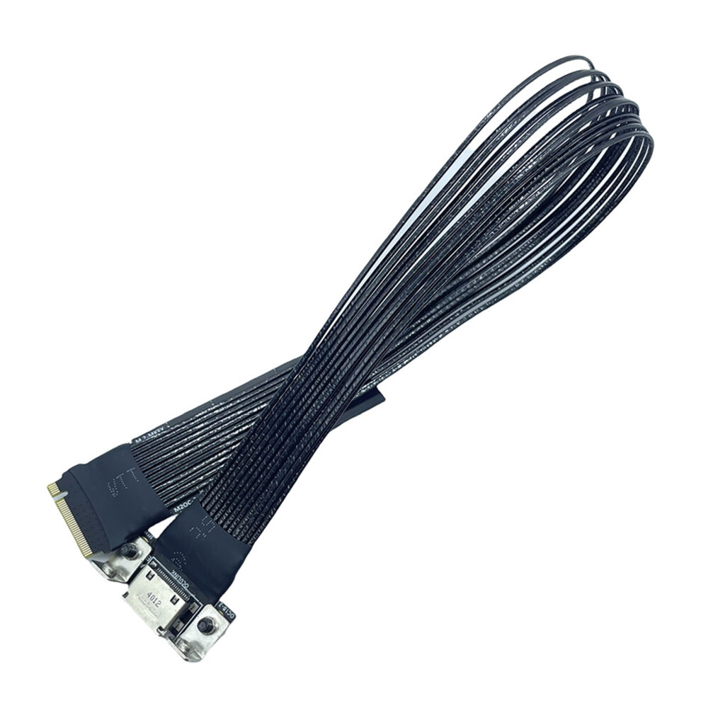 4I Extension Cable Pcie4.0 Gen4 Plated Cable For M Key Nvme To Sff8611 Adapter Cable Silver 9422877943616