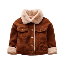 AWZXDE Toddler Boys Girls Long Sleeve Solid Thickened Winter Coat Kids Coat Windproof Warm Cozy Outerwear For Cold Weather Wear Brown