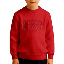 Boys Long Sleeve Crewneck Print Sweatshirt – Soft Fleece Lined Thermal Pullover Top For Kids, Cozy Winter Casual Wear For Holiday And Daily Outfits