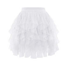 Women's Tulle Mini Tutu Skirt Irregular Layered