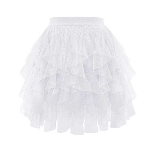 Women's Tulle Mini Tutu Skirt Irregular Layered