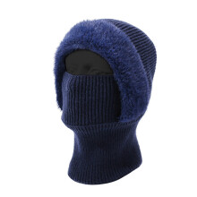 Fleece-Lined Knitted Beanie & Scarf Set for Men/Women – Windproof Thermal Hooded Beanie with Face Cover, Compatible with Skiing, Outdoor & Daily Use