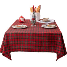 Nappe de Noël rectangulaire à carreaux (1 pièce)