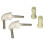 Kit di cerniere per sedile WC, 2 pezzi, colore bianco, con dadi 1