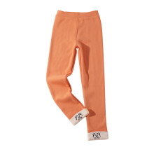 AWZXDE Girls Full-Length Soft Lined Base Layer Pants Winter for Big Kids High Waist Warm Comfortable Fit Leggings for Layering Orange,12-24 Months