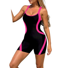 Costum de baie dintr-o singură piesă pentru femei, cu bretele, pentru aerobic în apă