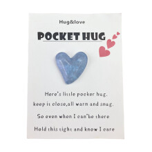 Xoxingysm Pocket Hug Heart with Greeting Card – Mini Cute Heart Decoration & Gift for Women, Granddaughter, Christmas, Birthday