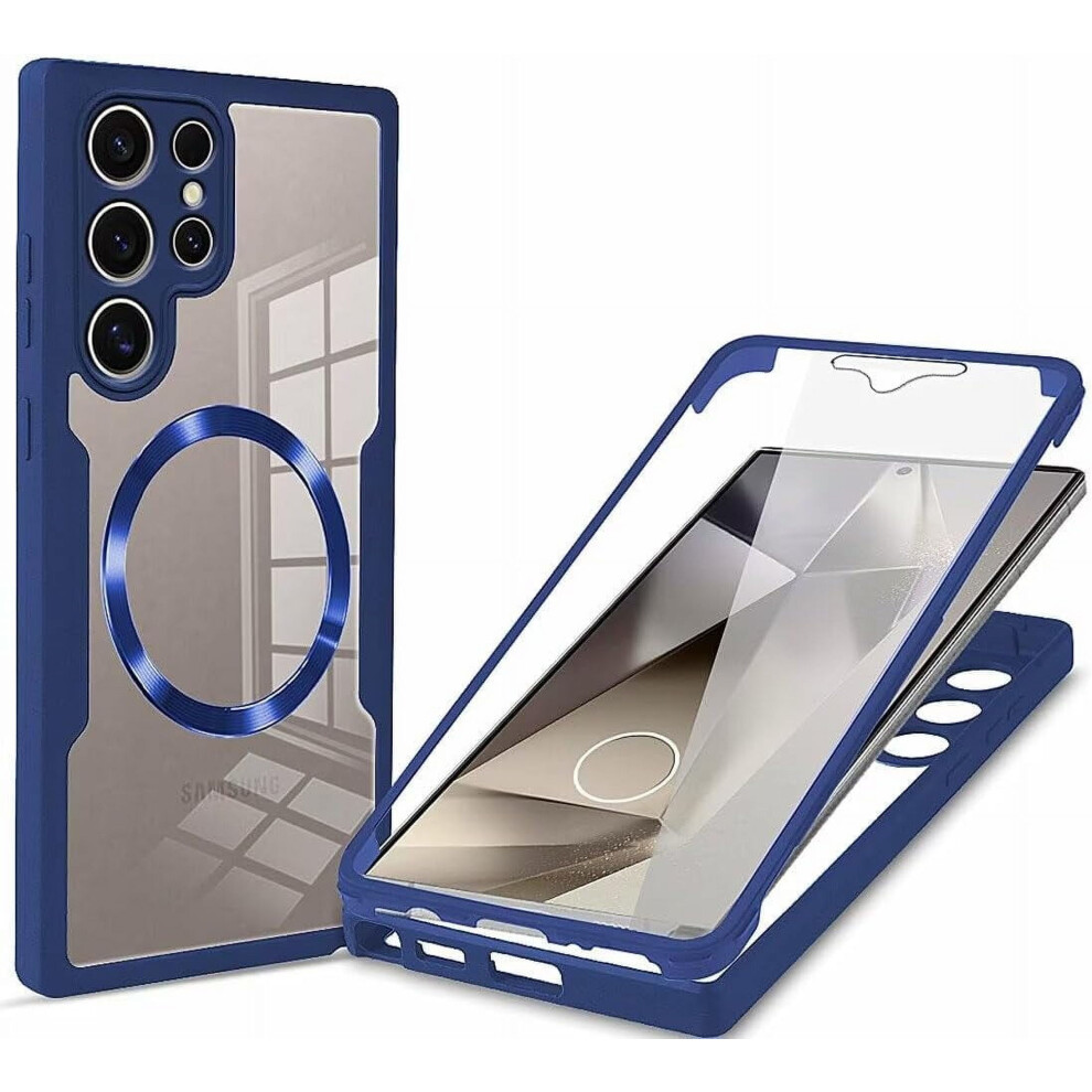 Rugged Clear Hybrid Case For Galaxy S22 Ultra Â 3-In-1, Wireless Charging, Screen Protection, Compatible With Samsung Galaxy S22 Ultra 5G (6.8", 9085618851313