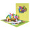 Carte de vœux pop-up lapin de Pâques 3D colorée 1