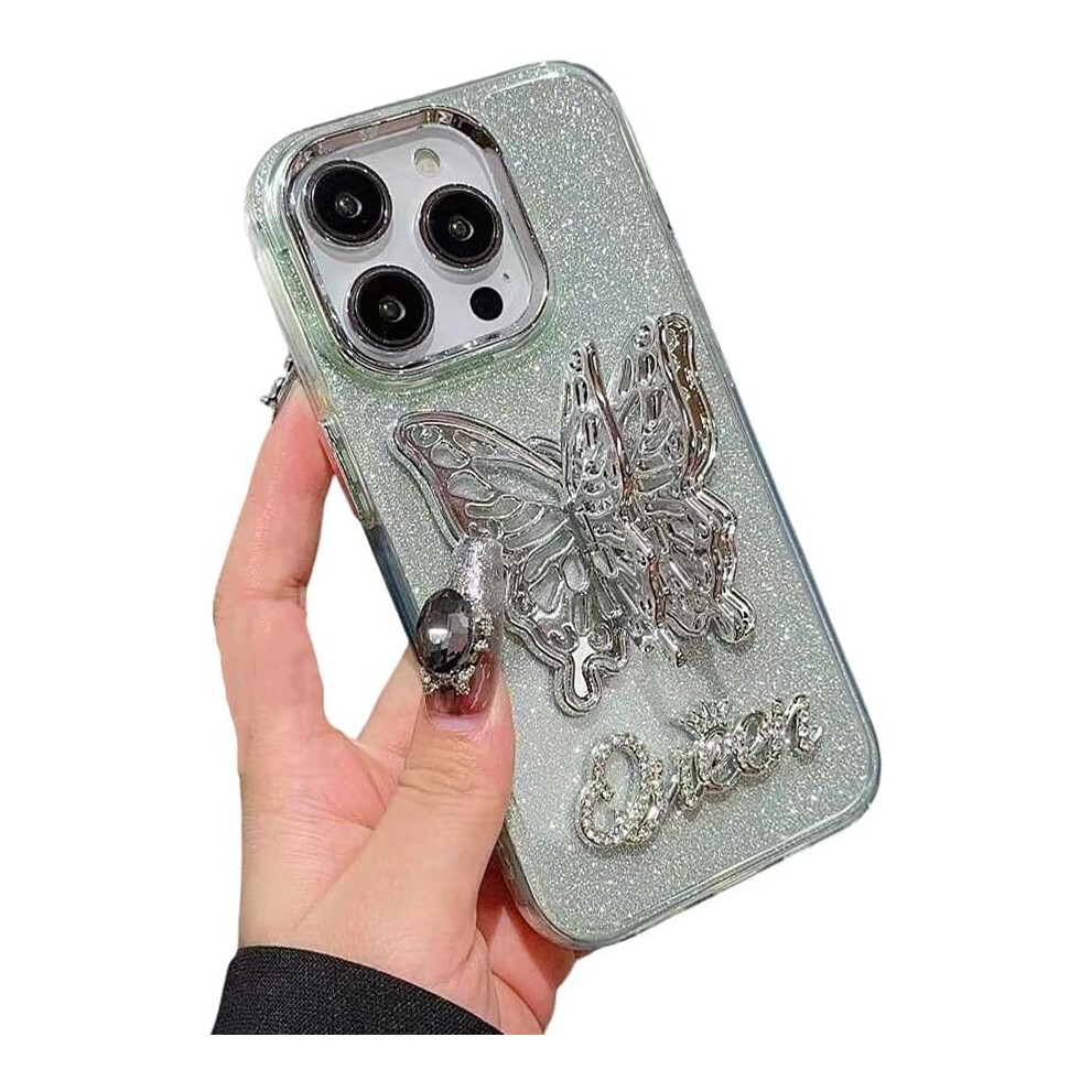 Iphone Case Electroplated Glitter Rhinestone Butterfly 9336866100464