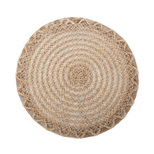 Coasters Straw Mat Hollowed-out Table Mat Round Washable Mat Create Scald-proof Heat Insulation Household Table Mat