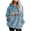 Γυναικείο φούτερ με κουκούλα και φούτερ Sherpa Fleece Oversized 1