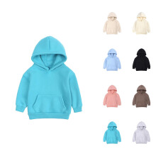 Sweat-shirt Ă capuche pour enfant, couleur unie