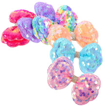 6 Pcs Little Girls Hair Accessories Set with Cute Fabric Designs for Kids and Toddlers