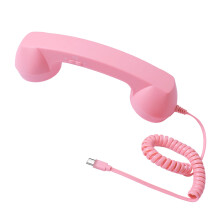 Retro Phone Handset With Type C Directly Connection Cord Speakers And Call Control Key Ergonomic For Mobile Devices