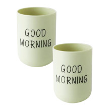 Good Morning Tumbler Cup – Lightweight Toothbrush Holder & Rinse Cup for Home and Travel