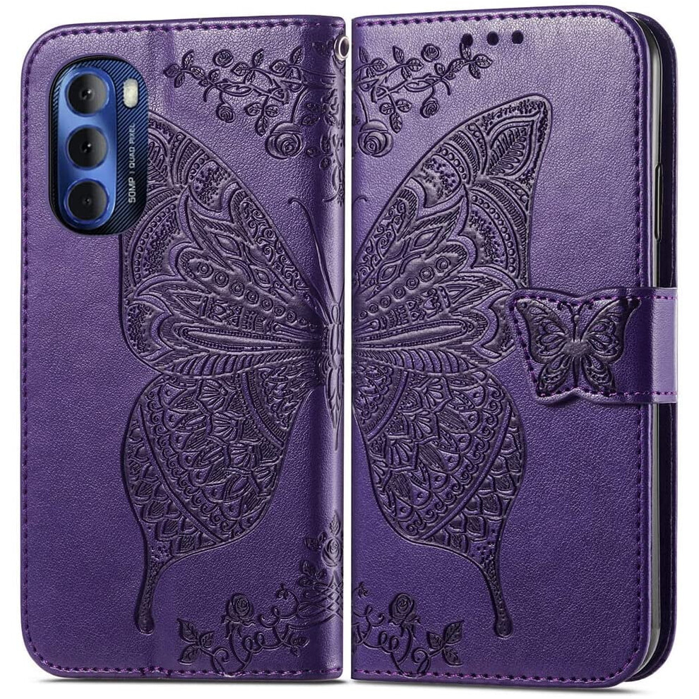 Motorola Moto G Stylus 5G 2022 Butterfly Leather Purple 902370138706