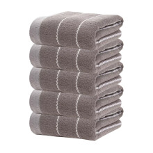 5 Pack Cotton Hand Towels Set Super Soft & Absorbent for Bath Gym Spa Hair Care Home & Travel Essentials(Coffee)