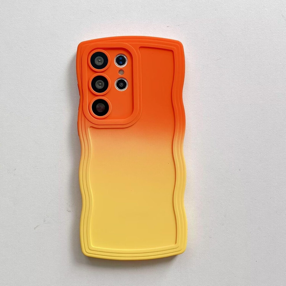 Gradient Curly Wave Frame Shockproof Silicone Case For Galaxy S21 Ultra 5G, 6.8", Compatible With Samsung Galaxy S21 Ultra 9422877459841