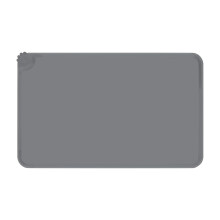 Waterproof Raised-Edge BPA-Free Silicone Pet Feeding Mat for Dogs & Cats – Spill-Proof Floor Protection, 11.8"18.9", Dark Gray