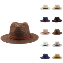 Cappello da sole da donna in paglia pieghevole – Cappello da spiaggia a tesa larga con protezione UV per attività all'aperto, escursioni, vacanze