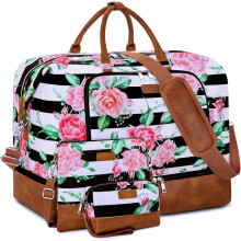 Borsa da viaggio per weekend da donna, borsa da viaggio con scomparto per scarpe, borsa da viaggio a tracolla da 21 pollici