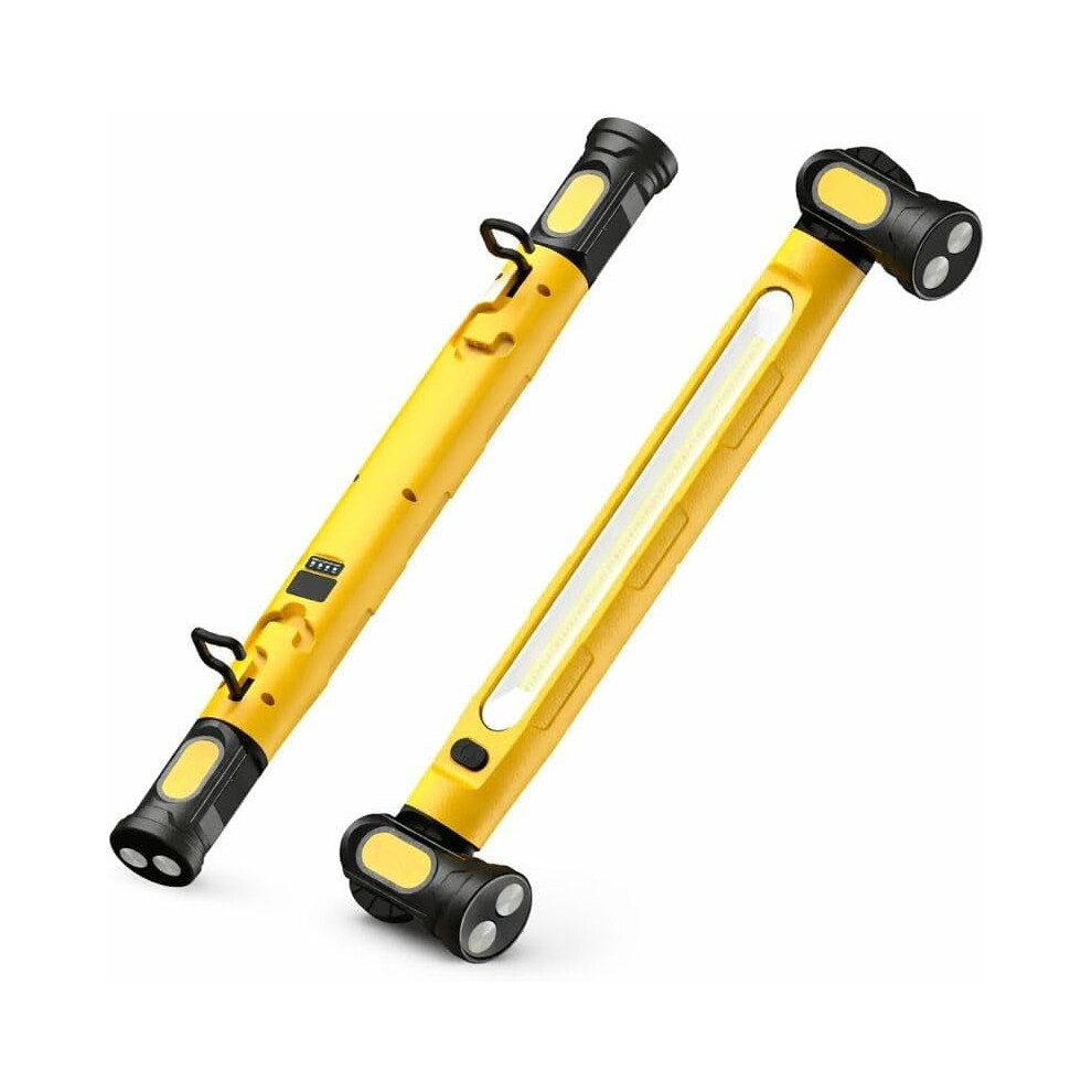 2026 Under Hood Work Light Bar, 3000Lm Led Magnetic Rechargeable Light With Hooks, 5200Mah Cordless Â Compatible With Cars & Garages 9422877464005