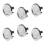 6-Pcs Sink Basin Overflow Covers, Plastic Round Hole Drain Caps, Compatible with Standard Kitchen Sinks 1