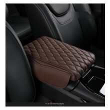 GUANGHUI Center Console Cover with Memory Foam & 2 Storage Bags – Universal Car/Truck/SUV Armrest Cover (Black), compatible with most vehicles