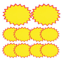 FRCOLOR Price Tags 100Pcs, 11x6cm (4.33"x3.15"), Neon Paper Labels for Retail, Real Estate, Garage Sales & Fundraising – Compatible with Standard