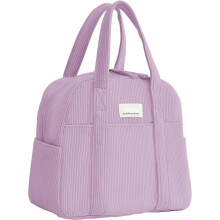 Bolsa térmica para almoço feminina, mantém a temperatura fria por 6 horas, capacidade para 15 latas, forro de veludo cotelê e alumínio à prova
