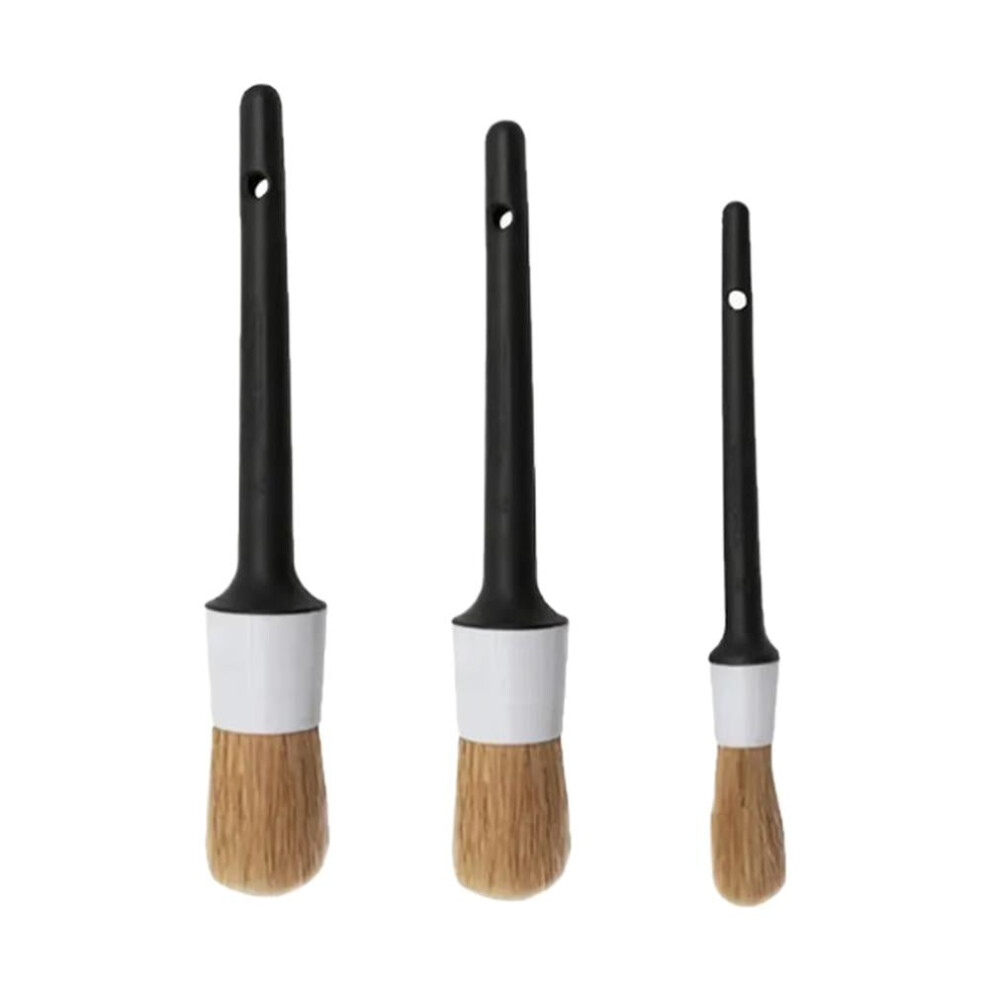 3Pcs Car Cleaning Kit Interior Detailing Wash Brushes Engine Wheel Clean Brush 9340959297375