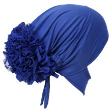 Cappello unisex, turbante, fascia per la testa, hijab con fiori elasticizzati, accessorio per cappello musulmano, cappello alla moda, sciarpa per la